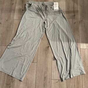 Gray Wide-Leg Lounge Pants